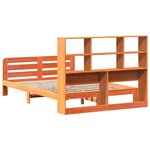 vidaXL Cadre de lit sans matelas cire marron 150x200cm bois pin massif