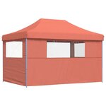 vidaXL Tente de réception pliable escamotable avec 3 parois latérales