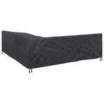 vidaXL Housse pour meubles Noir 255 x 255 x 80 cm Tissu Oxford 420D