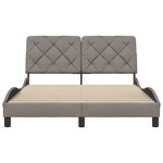 vidaXL Cadre de lit sans matelas taupe 140x200 cm tissu