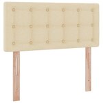 vidaXL Lit avec rangement et matelas avec matelas Crème 90 x 200 cm