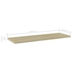vidaXL Panneau de bibliothèque 4Pièces Chêne sonoma 60x20x1 5cm Aggloméré