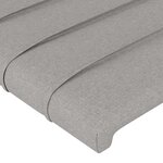 vidaXL Tête de lit à LED Gris clair 93x16x78/88 cm Tissu