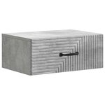 vidaXL Cabinet de chevet mural 2 Pièces Gris béton 49 x 34 5 x 20 cm