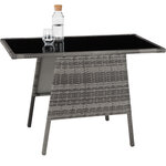 Tectake Salon de jardin LAUSANNE 2 places - gris