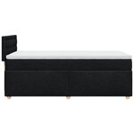 vidaXL Sommier à lattes de lit avec matelas Noir 100x200 cm Tissu
