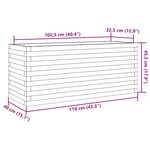vidaXL Jardinière blanc 110x40x45 5 cm bois de pin massif