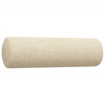 vidaXL Ensemble de canapés 3 Pièces avec coussins décoratifs crème tissu