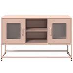 vidaXL Meuble TV rose 100 5x39x60 5 cm acier