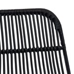 vidaXL Tabouret de bar 2 Pièces Noir 44 x 55 x 109 cm Rattan et Acier