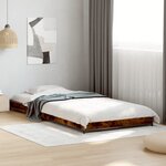 vidaXL Cadre de lit sans matelas chêne fumé 90x190 cm