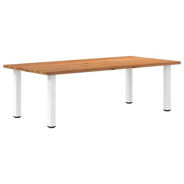 vidaXL Table à manger marron clair bois de chêne massif rectangulaire