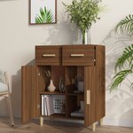 vidaXL Buffet Chêne marron 69 5x34x89 cm Bois d'ingénierie