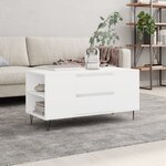 vidaXL Table basse blanc 102x44 5x50 cm bois d'ingénierie