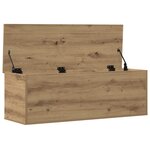 Boîte de rangement vidaXL en chêne fait main 102x35x35 cm en bois aggloméré