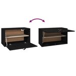 vidaXL Armoire murale Noir 60x30x35 cm Bois de pin massif