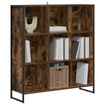 vidaXL Bibliothèque Chêne Fumé 99 5 x 30 x 108 5 cm Bois d'ingénierie