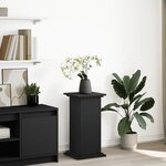 vidaXL Piédestal avec rangement noir 31x30x60 cm bois d'ingénierie