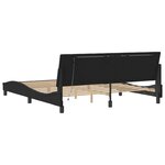 vidaXL Cadre de lit avec lumières LED noir 180x200 cm velours