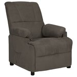 vidaXL Fauteuil inclinable gris foncé tissu microfibre