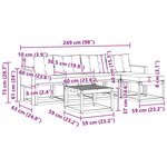 vidaXL Ensemble de canapés d'extérieur 6 pc Naturel et Beige