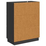 vidaXL Armoire à tiroirs Noir 66 x 34 5 x 87 cm Bois d'ingénierie