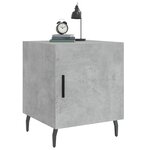 vidaXL Table de chevet gris béton 40x40x50 cm bois d’ingénierie