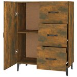 vidaXL Buffet chêne fumé 69 5x34x90 cm bois d'ingénierie