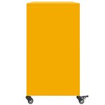 vidaXL Buffet jaune moutarde 100 5x39x72 cm acier