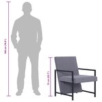 vidaXL Fauteuil gris clair tissu