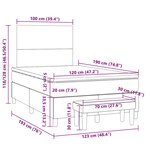 vidaXL Sommier à lattes de lit avec matelas noir 120x190 cm similicuir