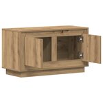 Meuble TV vidaXL en chêne artisanal 80x35x45 cm en bois d'ingénierie