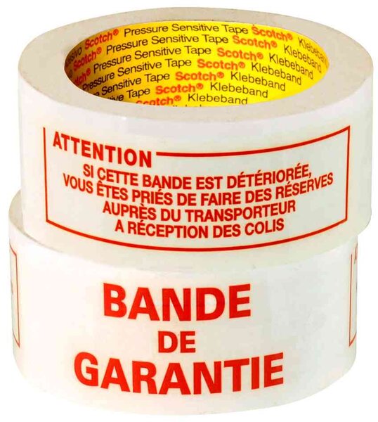 3m scotch ruban imprimé 'bande de garantie', 50 mm x 100 m scotch