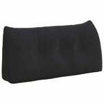 vidaXL Coussin de Dos Noir 100 x 24 x 50 cm Velours