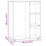 vidaXL Garde-robe Chêne sonoma 80x40x110 cm Bois d’ingénierie