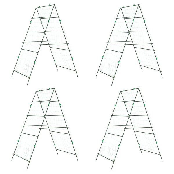 vidaXL Treillis de jardin pour plantes grimpantes 4 Pièces forme A acier