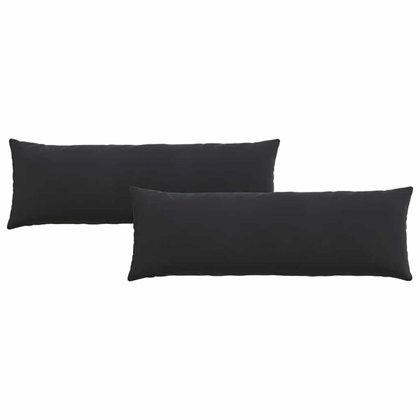 vidaXL Coussins de canapé 2 Pièces Noir 120 x 40 cm
