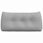 vidaXL Coussin de Dos Gris nuage 100 x 24 x 50 cm tissu