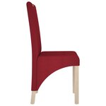 vidaXL Chaises à manger lot de 6 rouge bordeaux tissu