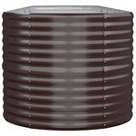 vidaXL Lit surélevé de jardin Acier galvanisé marron