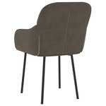 vidaXL Chaises à manger lot de 2 Gris foncé Velours