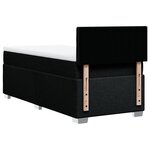 vidaXL Sommier à lattes de lit et matelas Noir 80x200 cm Tissu