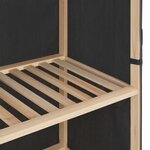 vidaXL Garde-robe à 3 niveaux Gris 79 x 40 x 170 cm Tissu