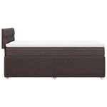vidaXL Sommier à lattes de lit avec matelas Marron foncé 100x200 cm
