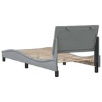 vidaXL Cadre de lit sans matelas gris clair 80x200 cm tissu