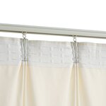 vidaXL Rideaux occultants avec crochets 2 Pièces Velours Crème 140x225 cm