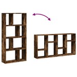vidaXL Bibliothèque chêne fumé 60x20x120 5 cm bois d'ingénierie