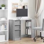 vidaXL Bureau Gris Sonoma 100 x 40 x 75 cm Bois d'ingénierie