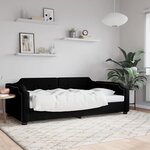 vidaXL Lit de repos noir 80x200 cm tissu