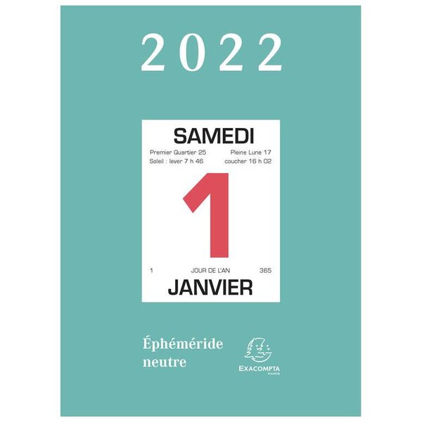Bloc éphéméride neutre à Effeuiller sans support 9 8 x 13 4 cm EXACOMPTA